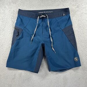Roark Revival Shorts Mens 32 Blue Savage Board Surf‎ Beach Resort Drawstring